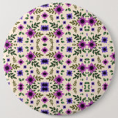 Round floral pattern button featuring a symmetrica (Vorderseite)