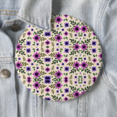 Round floral pattern button featuring a symmetrica (Beispiel)