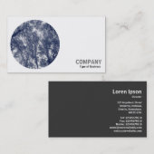 Round Foto - Blauer Herbst Visitenkarte (Vorne/Hinten)