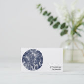 Round Foto - Blauer Herbst Visitenkarte (Stehend Vorderseite)
