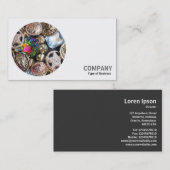 Round Foto - Blende Visitenkarte (Vorne/Hinten)