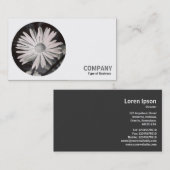 Round Foto - Daisy B&W Visitenkarte (Vorne/Hinten)