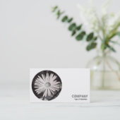 Round Foto - Daisy B&W Visitenkarte (Stehend Vorderseite)