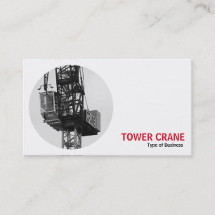 Round Foto - Tower Crane 02 B&W Visitenkarte