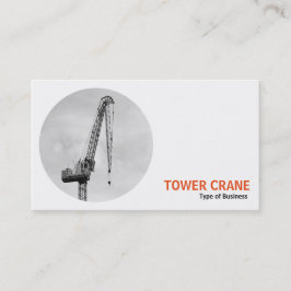 Round Foto - Tower Crane B&W Visitenkarte