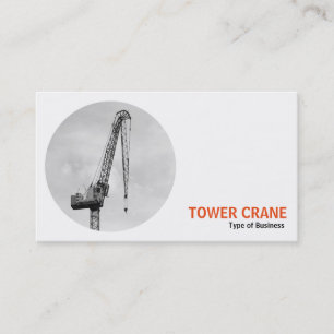 Round Foto - Tower Crane B&W Visitenkarte