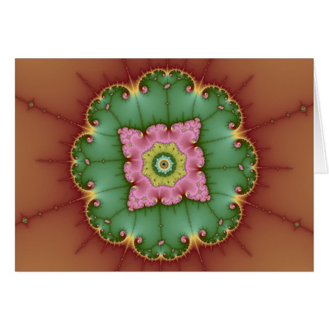 Round - Fraktal Card (Vorderseite (Horizontal))