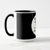 Round Frame Photo Logo Large Black Custom Combo Tasse (Links)