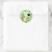Round-Gefallen-Sticker - Jungle Adventure Animals Runder Aufkleber (Tasche)