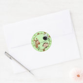 Round-Gefallen-Sticker - Jungle Adventure Animals Runder Aufkleber (Umschlag)