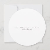 Round Gold & Silber Snowflake Weihnachtskarte Feiertagskarte (Rückseite)