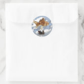 Round Goldfish Sticker (Tasche)