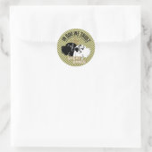Round Great Dane Sticker (Tasche)