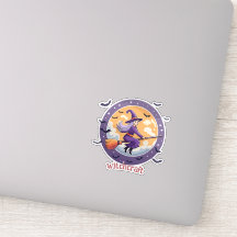 Round Halloween Hexe