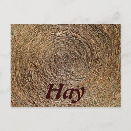 Round Hay Bale Postkarte (Vorderseite)