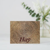 Round Hay Bale Postkarte (Stehend Vorderseite)