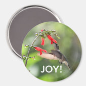 Round Hummingbird Magnet (Vorderseite/Rückseite)