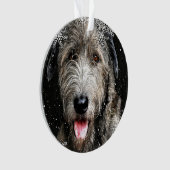 Round Irish Wolfhound Weihnachtsschmuck Ornament (Vorderseite)
