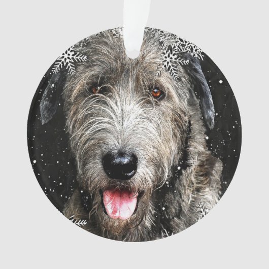 Round Irish Wolfhound Weihnachtsschmuck Ornament (Vorderseite)