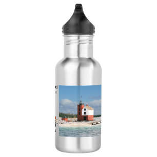 Round Island Leuchtturm Wasserflasche