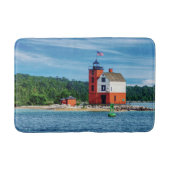 Round Island Lighthouse Badematte (Vorderseite)