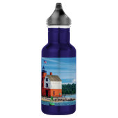 Round Island Lighthouse Edelstahlflasche (Rechts)