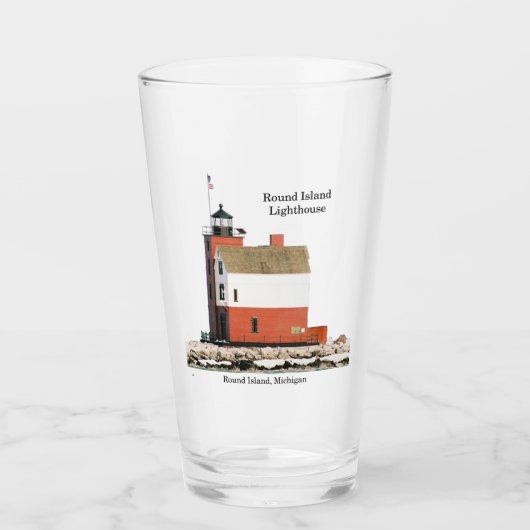 Round Island Lighthouse-Glas Glas (Vorderseite)