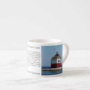Round Island Lighthouse History Espresso Tasse
