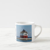 Round Island Lighthouse History Espresso Tasse (Rechts)