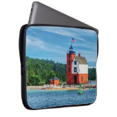Round Island Lighthouse Laptopschutzhülle (Vorne Rechts)
