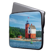 Round Island Lighthouse Laptopschutzhülle (Vorderseite Links)