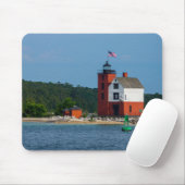 Round Island Lighthouse Mousepad (Mit Mouse)