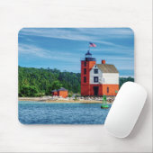 Round Island Lighthouse Mousepad (Mit Mouse)