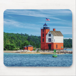Round Island Lighthouse Mousepad