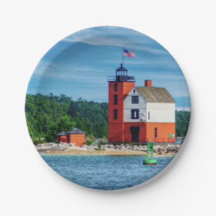 Round Island Lighthouse Pappteller