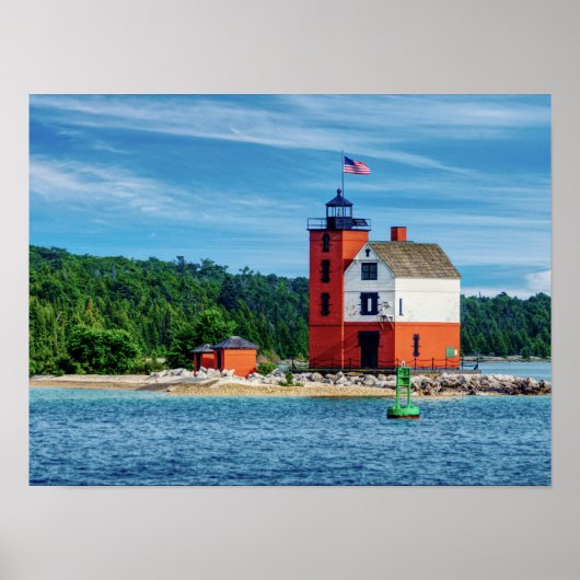 Round Island Lighthouse Poster (Vorne)