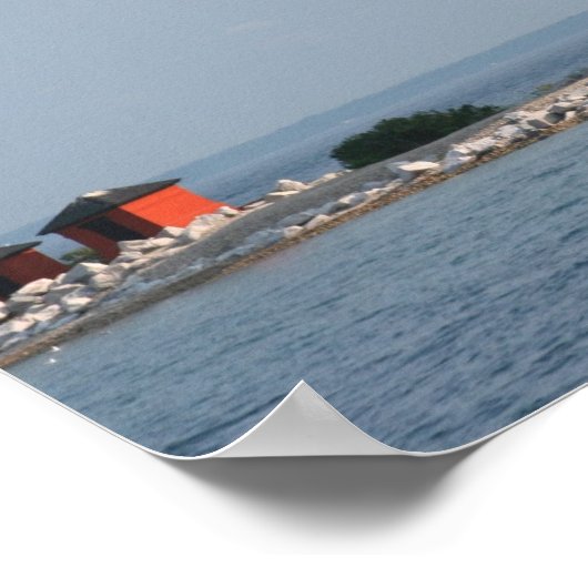 Round Island Lighthouse Poster (Ecke)