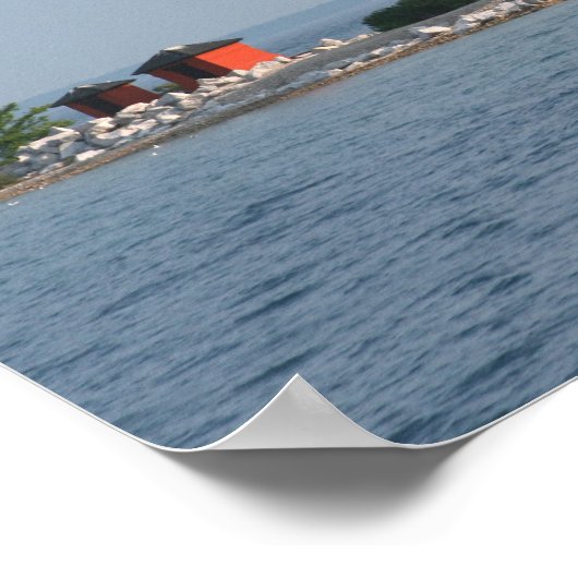 Round Island Lighthouse Poster (Ecke)