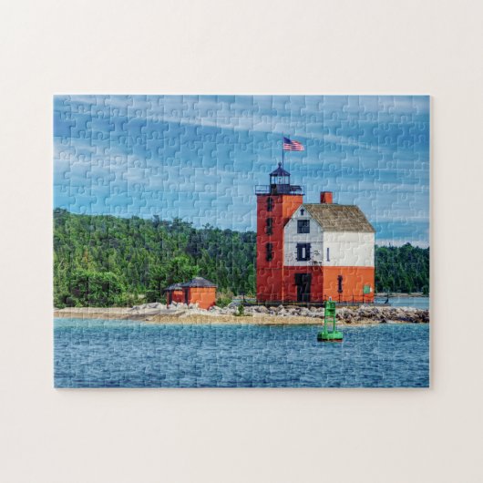 Round Island Lighthouse Puzzle (Horizontal)