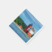Round Island Lighthouse Serviette (Ecke)