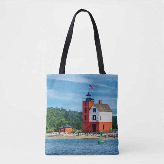 Round Island Lighthouse Tasche (Vorderseite)