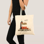 Round Island Lighthouse Totbag Tragetasche (Vorderseite (Produkt))