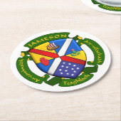 Round JamFam Coster-3 Runder Pappuntersetzer (Angewinkelt)