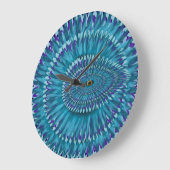 Round Jurassic EYE SEE YOU doodle  Große Wanduhr (Winkel)