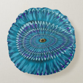 Round Jurassic EYE SEE YOU doodle  Rundes Kissen