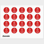 Round KeepCalm Stickers | Personalisierbar (Blatt)