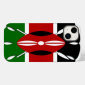 Round Kenyan Motif: Ein nationales Symbol Case-Mate iPhone Hülle (Rückseite (Horizontal))