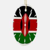 Round Kenyan Motif: Ein nationales Symbol Keramik Ornament (Rechts)