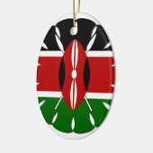 Round Kenyan Motif: Ein nationales Symbol Keramik Ornament (Links)