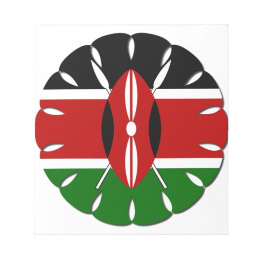 Round Kenyan Motif: Ein nationales Symbol Notizblock (Vorderseite)